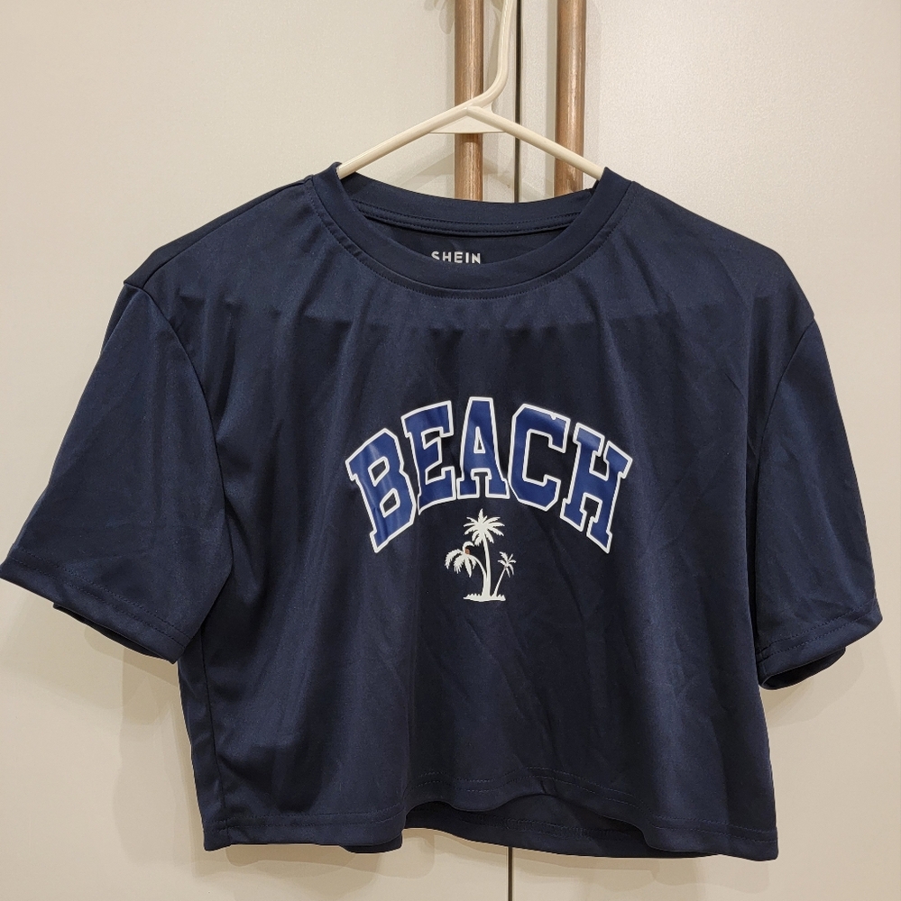 Shein Navy crop top